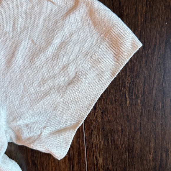 NWT Calvin Klein Women's Fine Gauge Knit Short Sleeve Sweater White Size Small - Picture 5 of 8